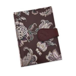 Patricia Nash Passport Wallet Travel Organizer Floral Burgundy Red Leather